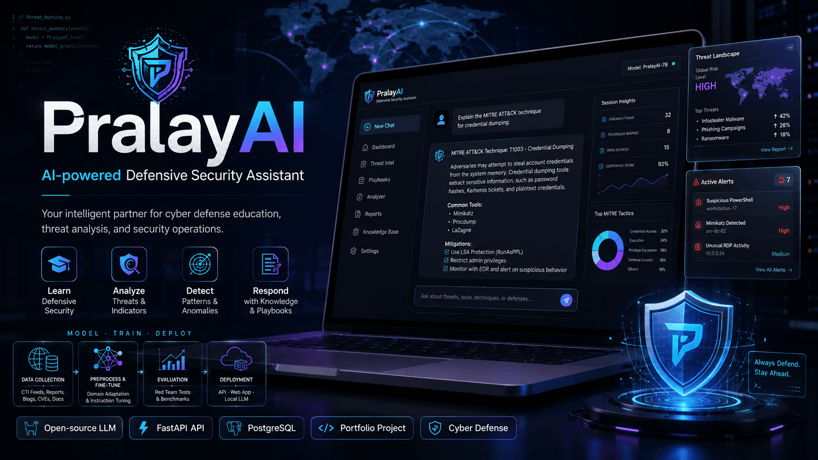 PralayAI — Defensive Cybersecurity AI Assistant screenshot